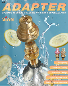 SIAN CO2 Soda Agua de agua Válvulas de botella adaptador