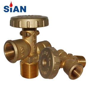 SIAN PV06 Brass Safety LPG Gas Cylinder Válvulas Pol Válvula de control del tanque de propano