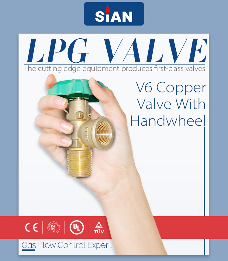 V6S3 V&aacute;lvula de cilindro de GLP G3/4 GLPG Pol