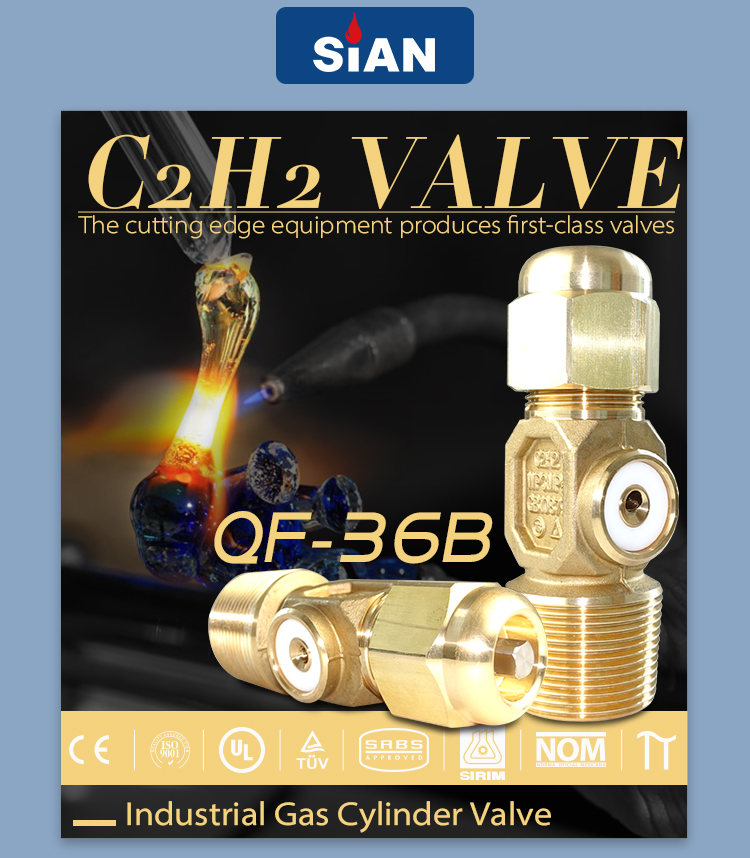 V&aacute;lvula de aguja de cilindro de gas C2H2 (1)